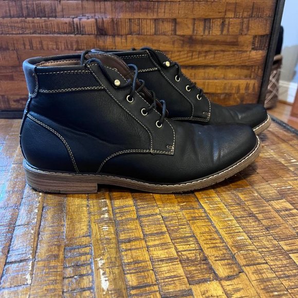 Rye By Hawker Rye Black Leather Chukka Boots - Picture 7 of 7